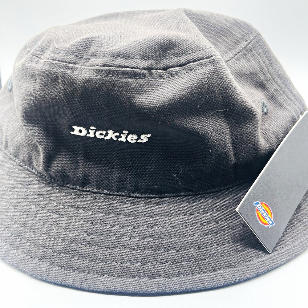 Dickies Black Solid Bucket Hat UPF 50+ Unisex Adults One Size